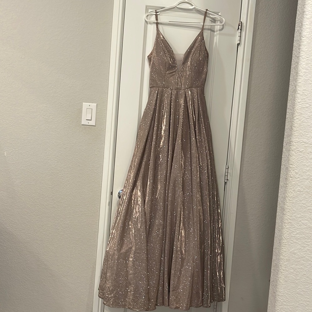 Baby pink shimmer dress